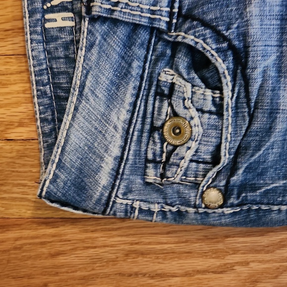 Hydraulic Women's Flare Blue Jeans Lola Boot Flare Size 1/2 Short Cotton - Picture 4 of 11